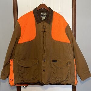 Feild & Stream Hunting Fishing Gaming Brown & Orange Jacket  Size XXXL